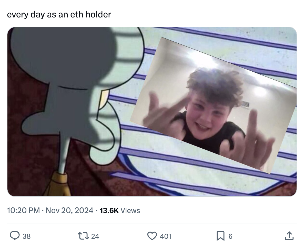 Meme tagged crypto, ethereum, reaction